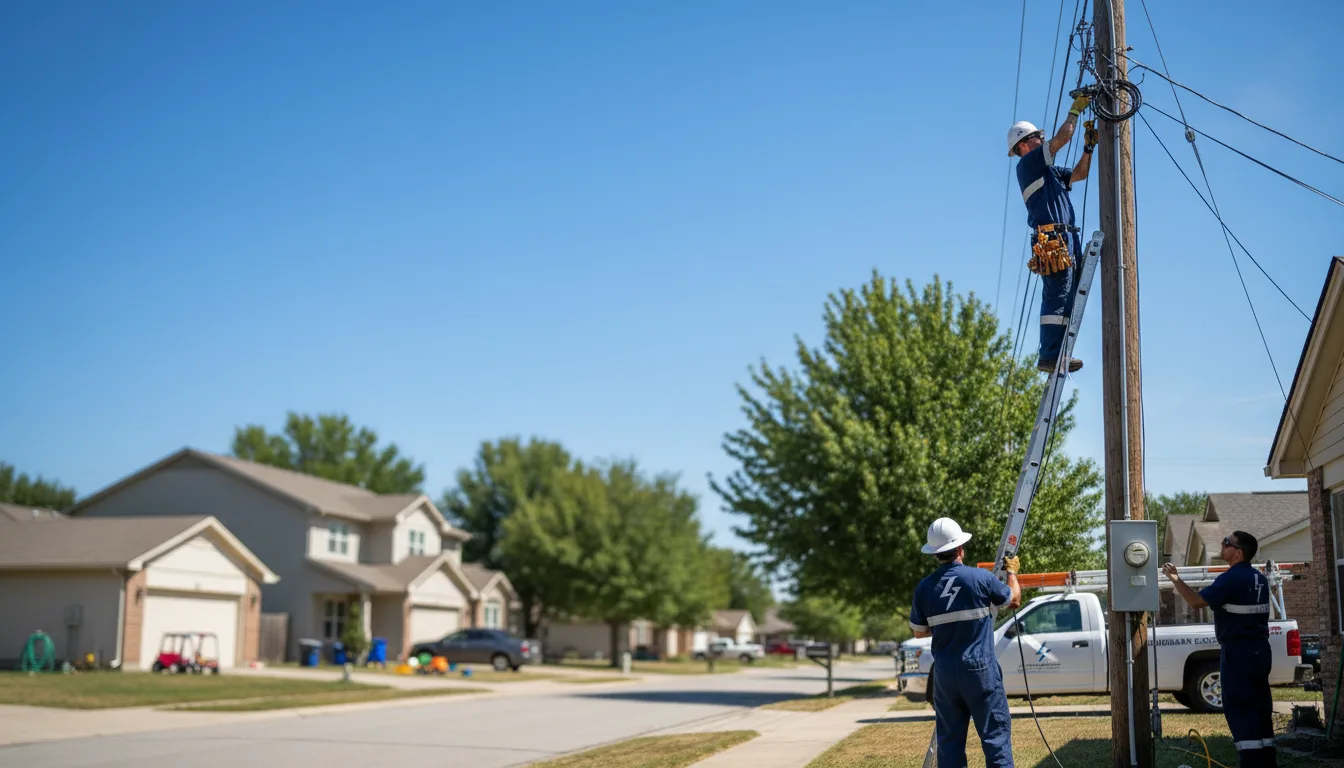 Residential electrician providing installation services in Porum, OK